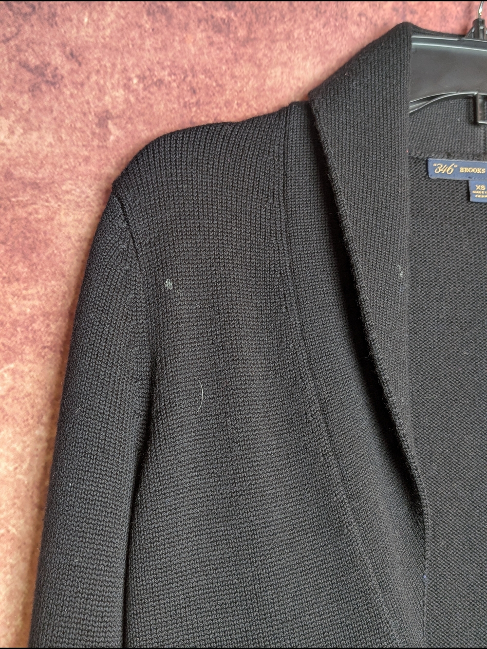 Brooks Brothers 346 Merino Wool Horsebit Cardigan Black XS - Picture 7 of 16